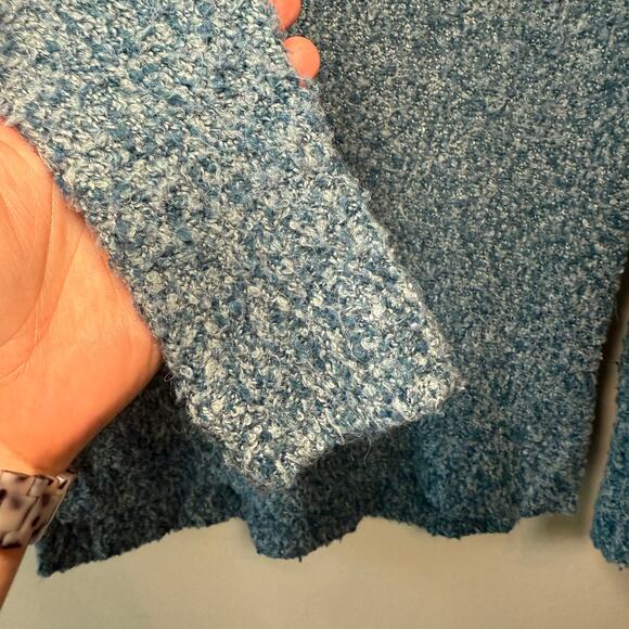 Retrology Women's V-neck Knit Tunic Sweater Top Blue Size Small - Picture 3 of 6